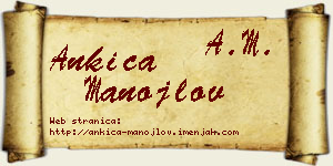 Ankica Manojlov vizit kartica